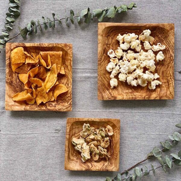 Olive Wood Set of 3 Square dishes