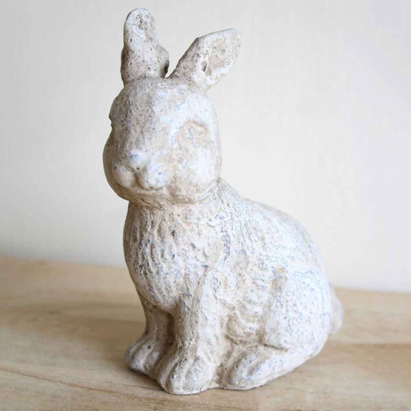 Thumper Stone Decor Antique White 5.25x6.5x2.75