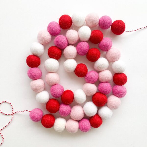 Simply Valentine's Felt Ball Garland