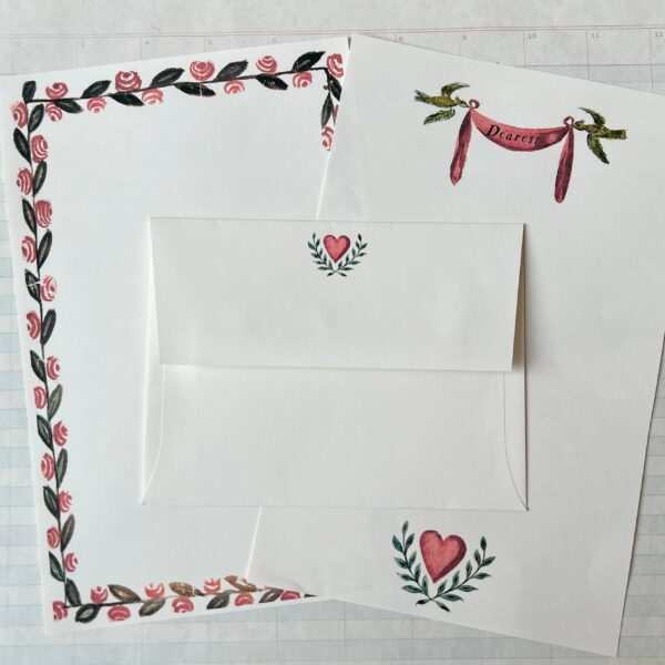Folksy Love Letter Writing Set