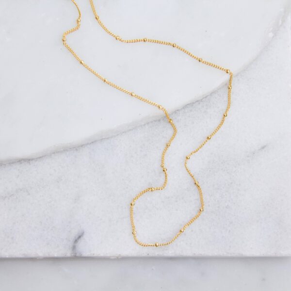 Just A Chain Necklace: 18 inches, Gold Satellite Chain