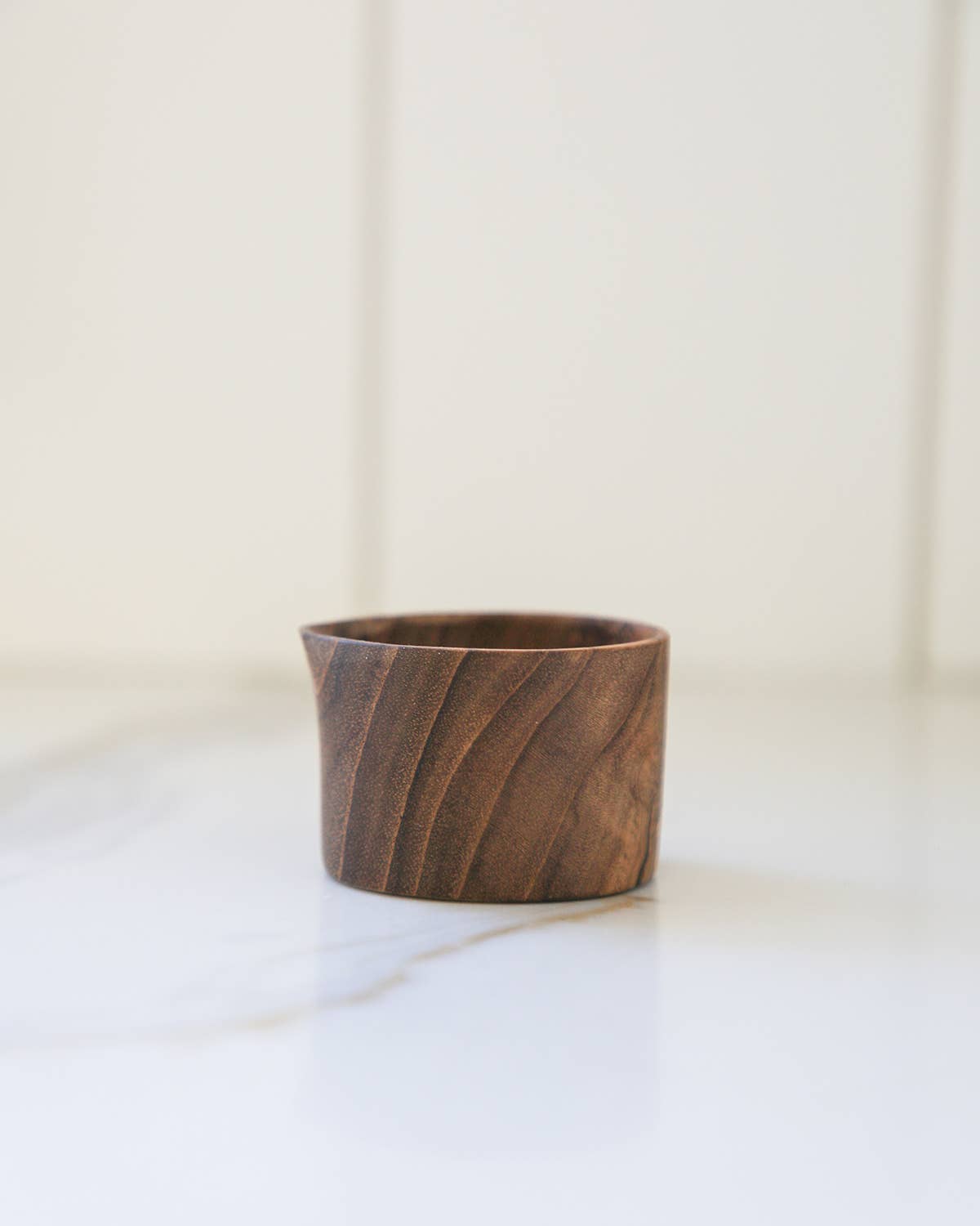Teak Wood Creamer Pitcher: Medium