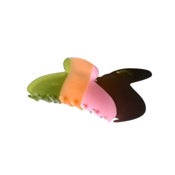 Minimalist Stripe Acetate Claw Clip | Eco-Friendly: Green