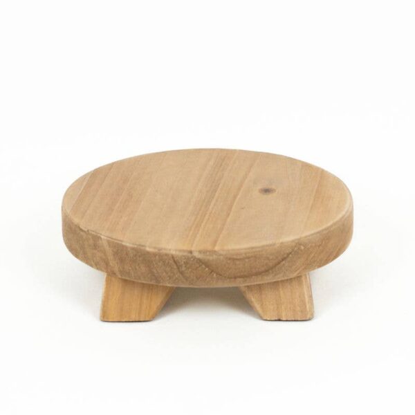 6x6x1.75 natural wood riser (ROUND MINI)