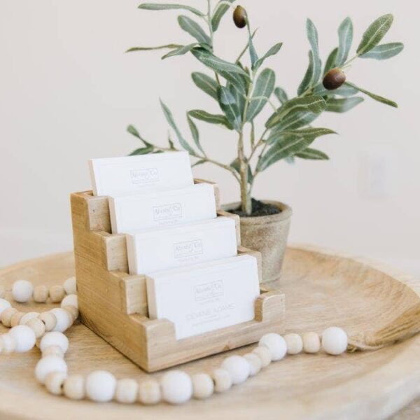 4.75x5x4.25 wood (CARD HOLDER)