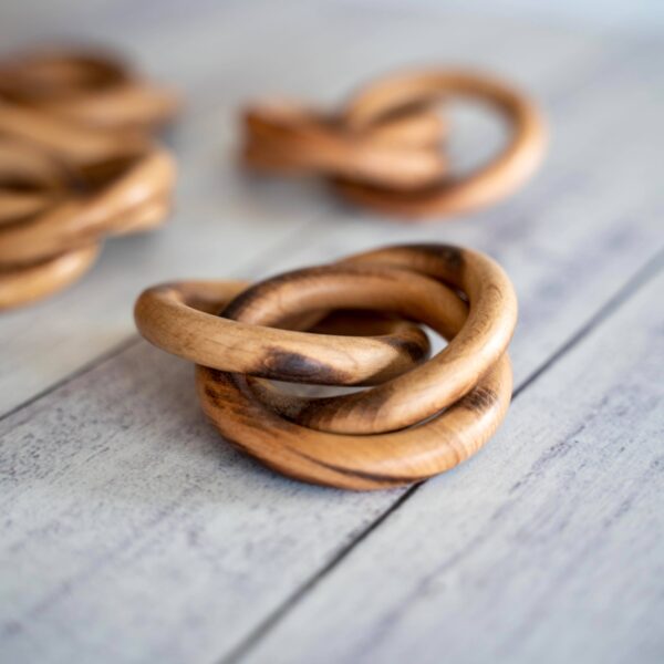 Wood Bangles Napkin Rings, set of four