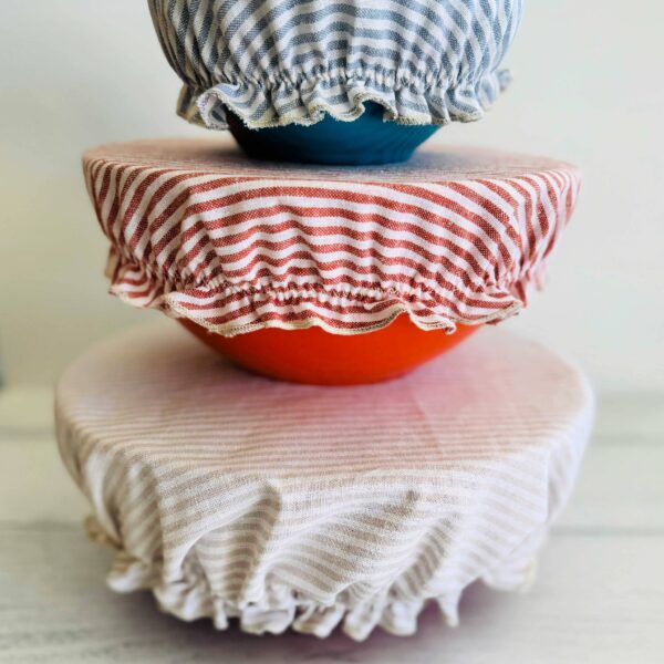 Americana Stripe Bowl Covers, set of three