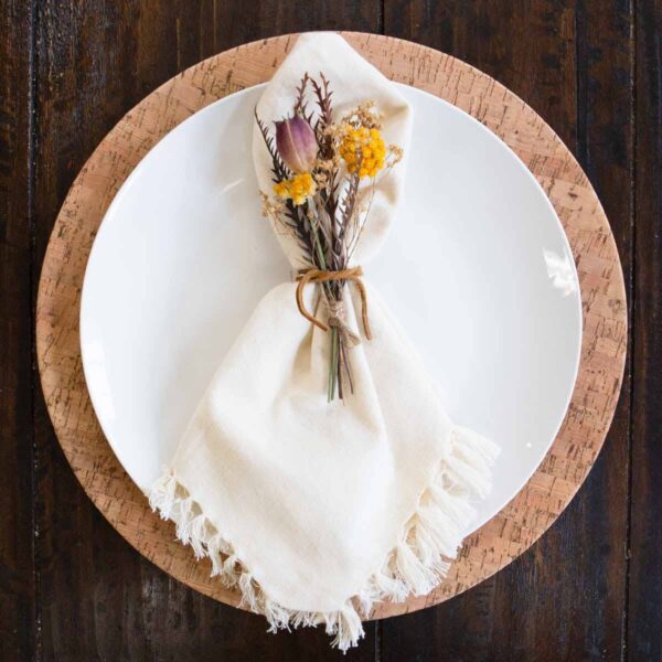 Fringe Napkin Oat 18x18: Natural