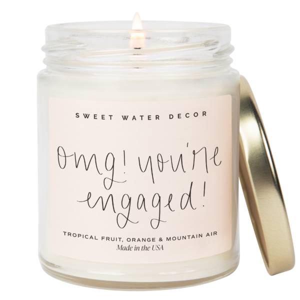 OMG! You're Engaged! 9 oz Soy Candle - Home Decor & Gifts