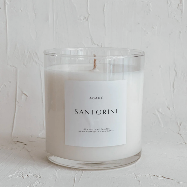 SANTORINI CANDLE: 11 oz SINGLE WICK (CASE OF 4)