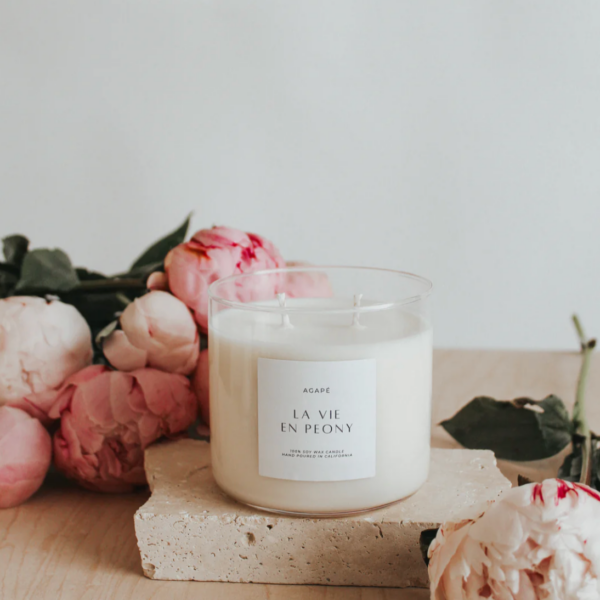 LA VIE EN PEONY CANDLE: 11 oz SINGLE WICK (CASE OF 4)
