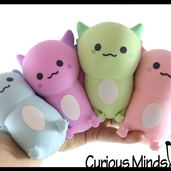 1 Axolotl - Soft Creamy Doh Filled Squeeze Stress Balls - Se