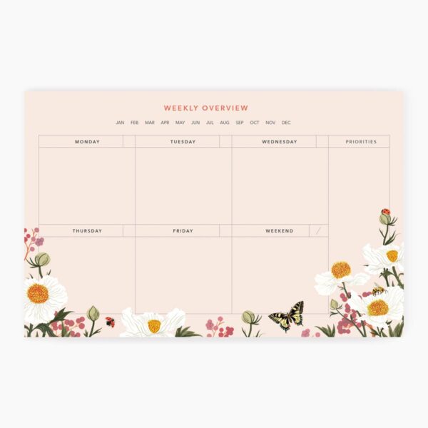 POPPY FIELD | Weekly Overview Notepad