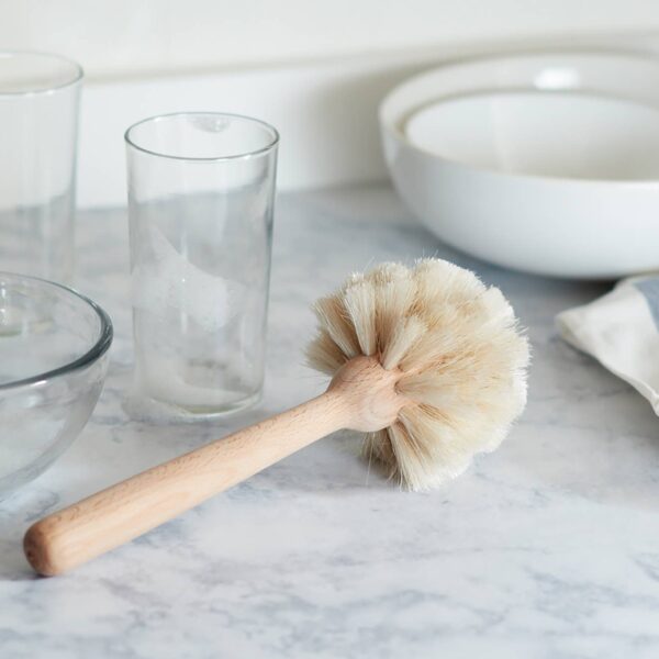 Fox Run Natural Horse Hair Dish Brush, 4" x 4" x 10" - Image 2