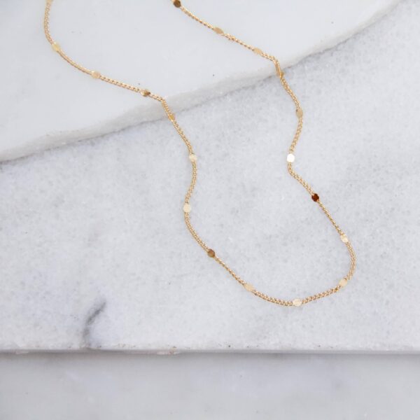 Just A Chain Necklace: 17 inches, Gold Satellite Chain