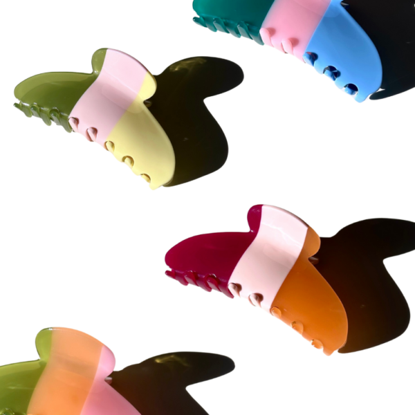 Minimalist Stripe Acetate Claw Clip | Eco-Friendly: Blue