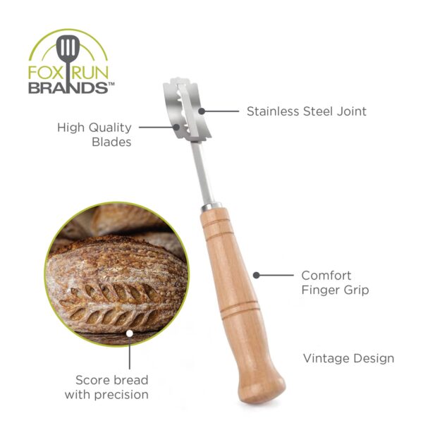 Fox Run Stainless Steel Bread Lame With Handle, 15 Blades - Image 7
