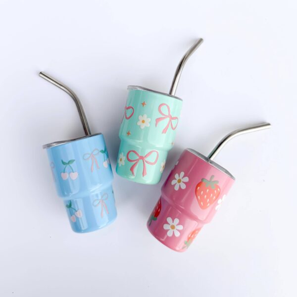 Tiny Tumblers: Blue/cherry hearts - Image 11