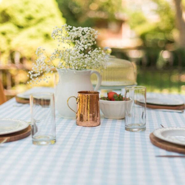 Galley and Fen - Blue Ruffled Gingham Tablecloth - Image 10