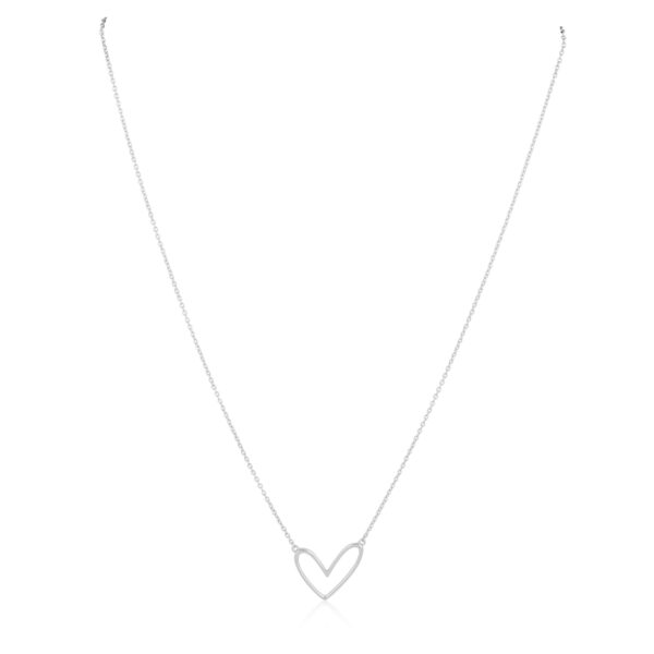 Abigail Open Heart Necklace: Gold - Image 2