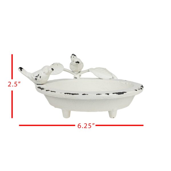 Flora Bird Soap Dish White Cast Iron - Image 6
