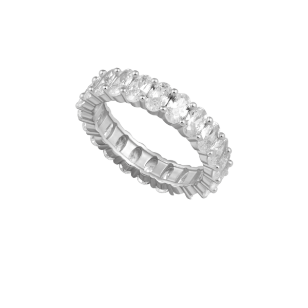 Oval Eternity Band: Silver, 8 - Image 2