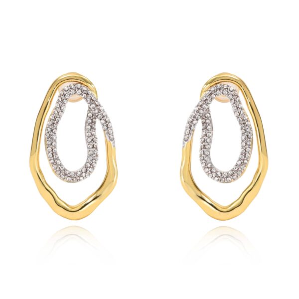 Harper Two Tone Pave Earring