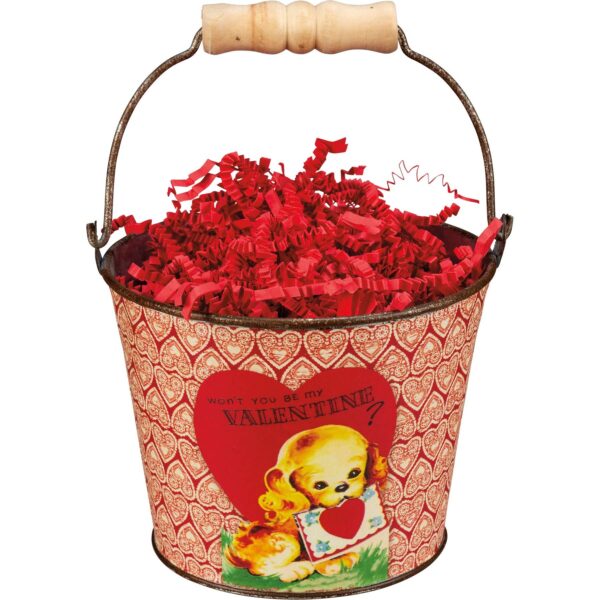 Vintage Valentine Bucket