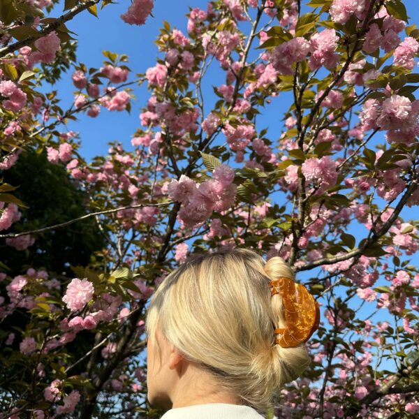 Hand-painted French Croissant Claw Hair Clip | Eco-Friendly - Image 2