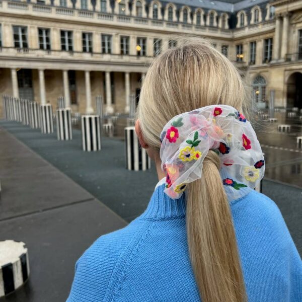 Midsummer Embroidered Flowers Scrunchie - Image 2