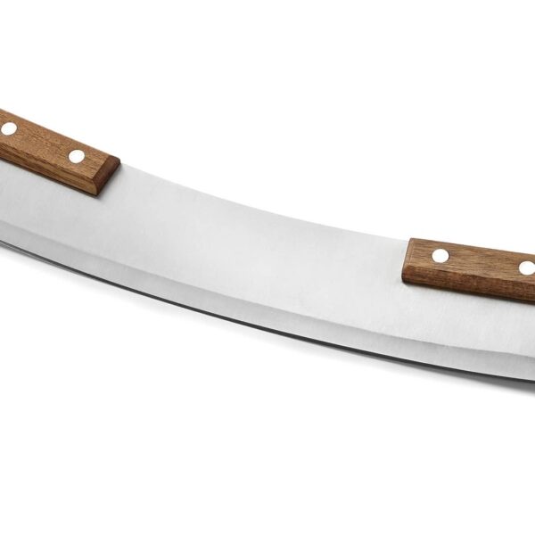 Outset Acacia Pizza Cutter, Stainless Steel, 13" Blade