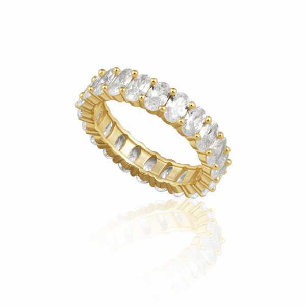 Oval Eternity Band: Silver, 8