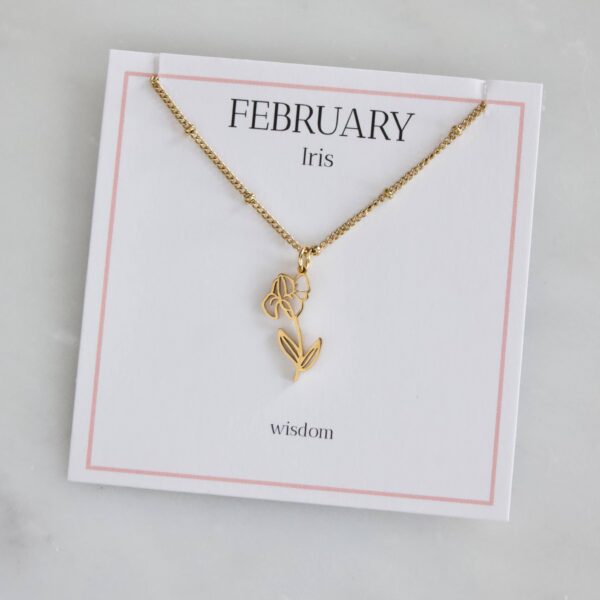 Birth Flower Necklaces - Waterproof: August - Poppy - Image 10