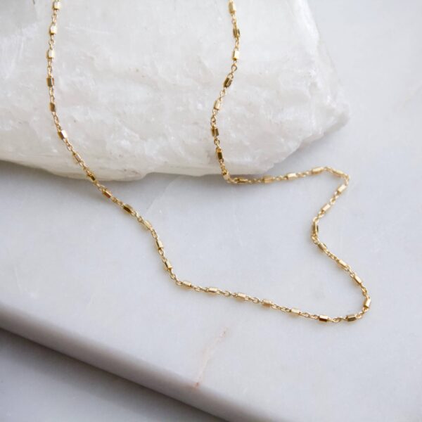 Just A Chain Necklace: 17 inches, Gold Satellite Chain - Image 5