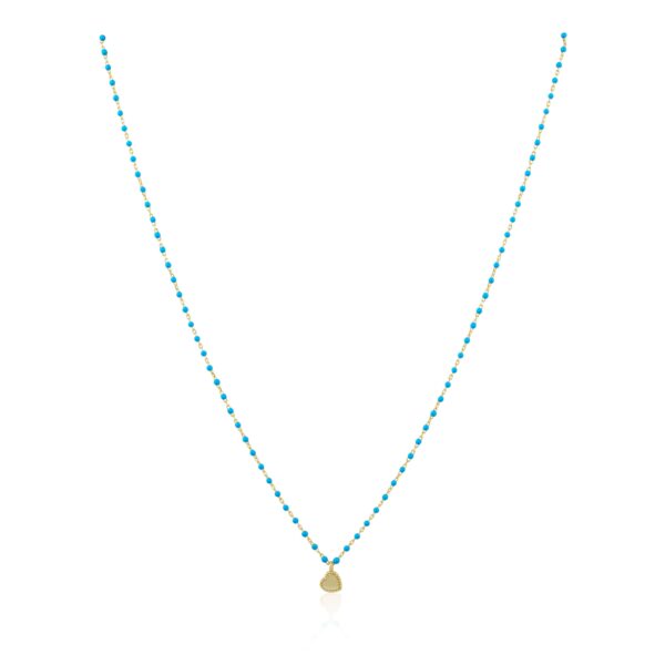 Elsa Mini Heart Necklace Turquoise