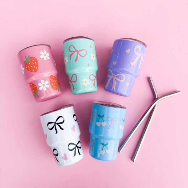 Tiny Tumblers/ Lavender/Pink Bows - Image 6