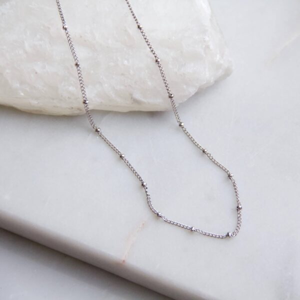 Just A Chain Necklace: 17 inches, Gold Satellite Chain - Image 6
