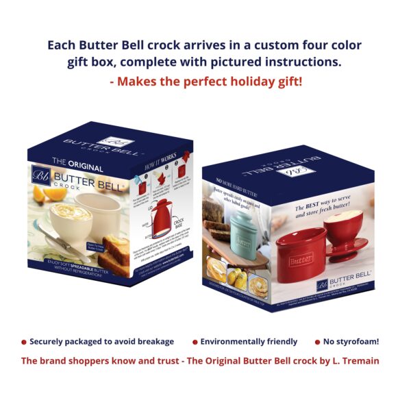 The Original Butter Bell® Crock - Hand Painted Raised Floral - Image 8