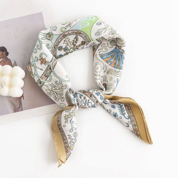 Funkyrel® Atzbranding Limited - Scarvii - Vintage Pattern Square Scarf - Image 7