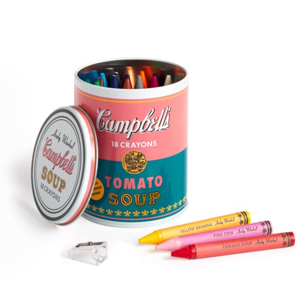 Andy Warhol Soup Can Crayons + Sharpener - Image 2