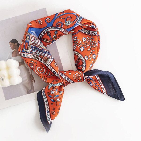 Funkyrel® Atzbranding Limited - Scarvii - Vintage Pattern Square Scarf - Image 8