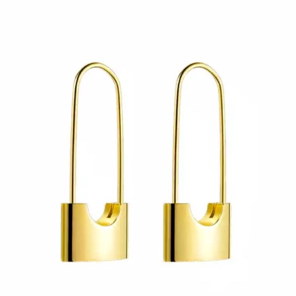 Codie Lock Earrings: Gold, 2"