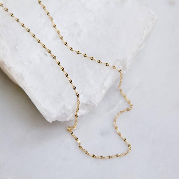 Just A Chain Necklace: 17 inches, Gold Satellite Chain - Image 8