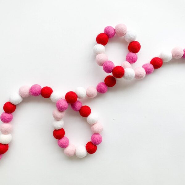 Simply Valentine's Felt Ball Garland - Image 2