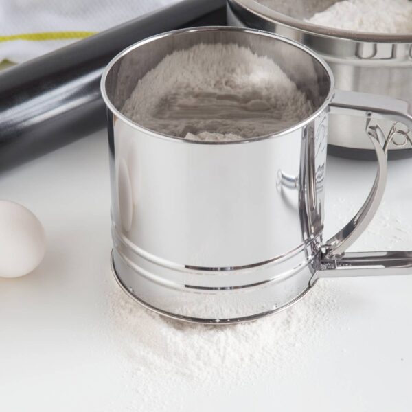 Fox Run Flour Sifter, 4-Cup, 5" x 7.25" x 5.25" - Image 3