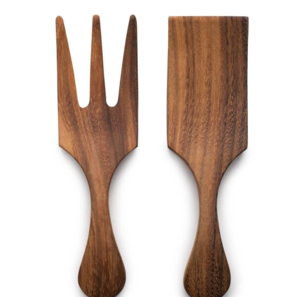Ironwood Large Fruit and Salad Utensil Set, Acacia, 10"