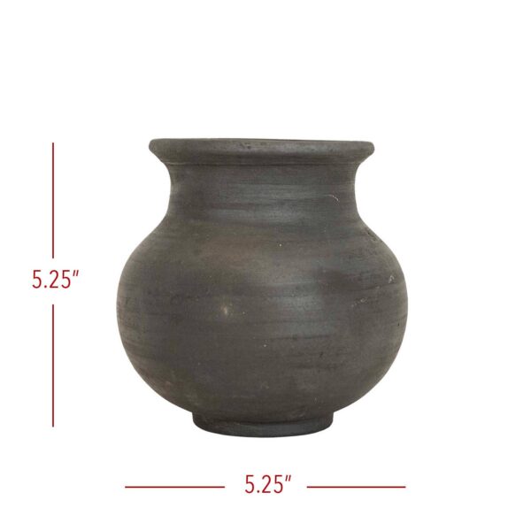 Lachlan Smoke Colored Vase Black Terracotta Fall Decor - Image 6