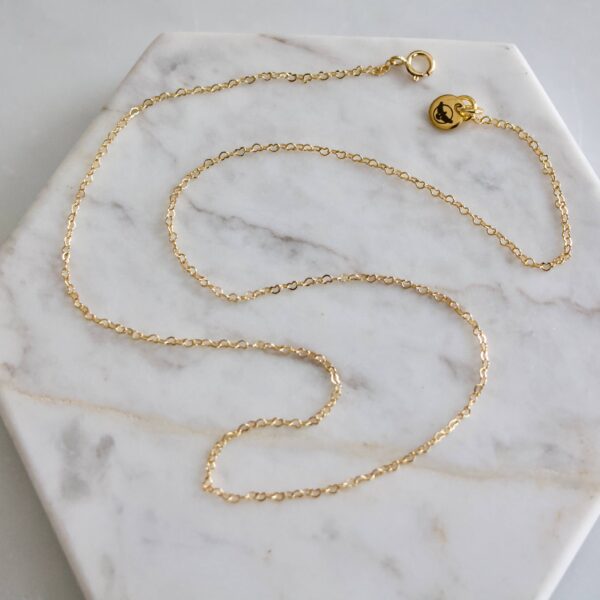 Just A Chain Necklace: 17 inches, Gold Satellite Chain - Image 9