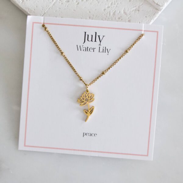 Birth Flower Necklaces - Waterproof: May - Hawthorn - Image 8