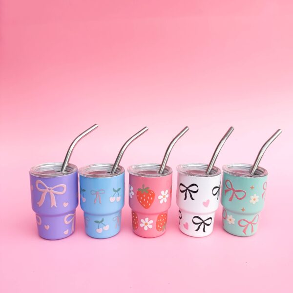 Tiny Tumblers: Blue/cherry hearts - Image 2